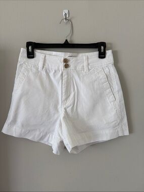 a new day White High-Rise chino Shorts with Double Button